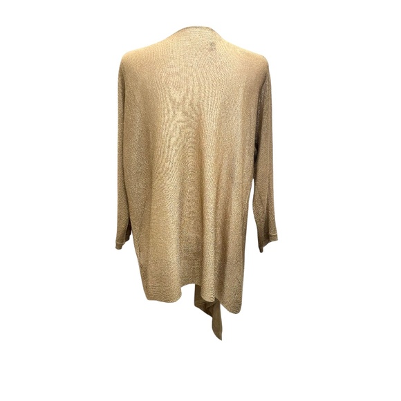 DKNY GOLD KNIT OPEN WATERFALL FRONT CARDIGAN - Picture 7 of 13